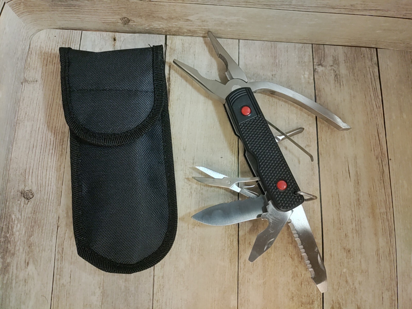 10-in-1 Multi-tool Pocket Knife Plier Set Safety Locking & Sheath w/case