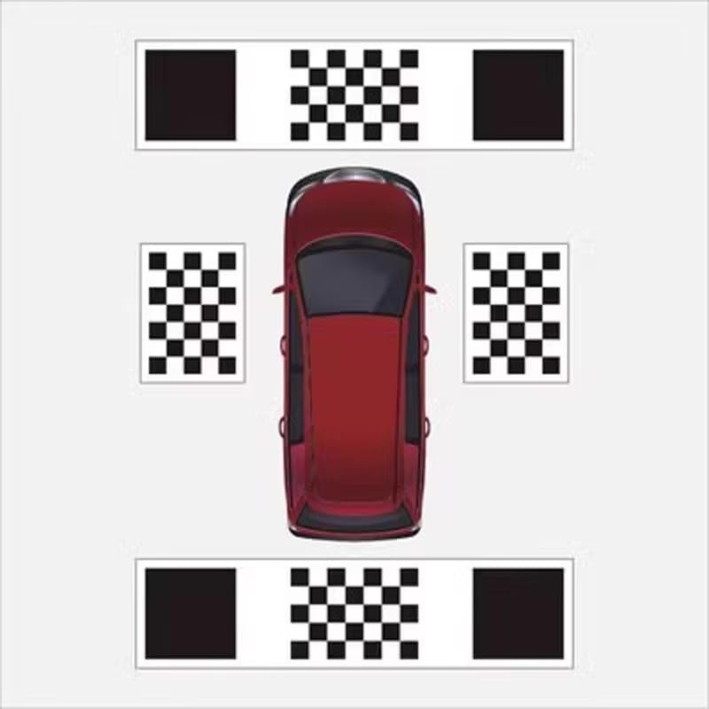 360 Car Camera Calibration Mats, Auto Diagnostic Grid Cloth Tools for Panoramic