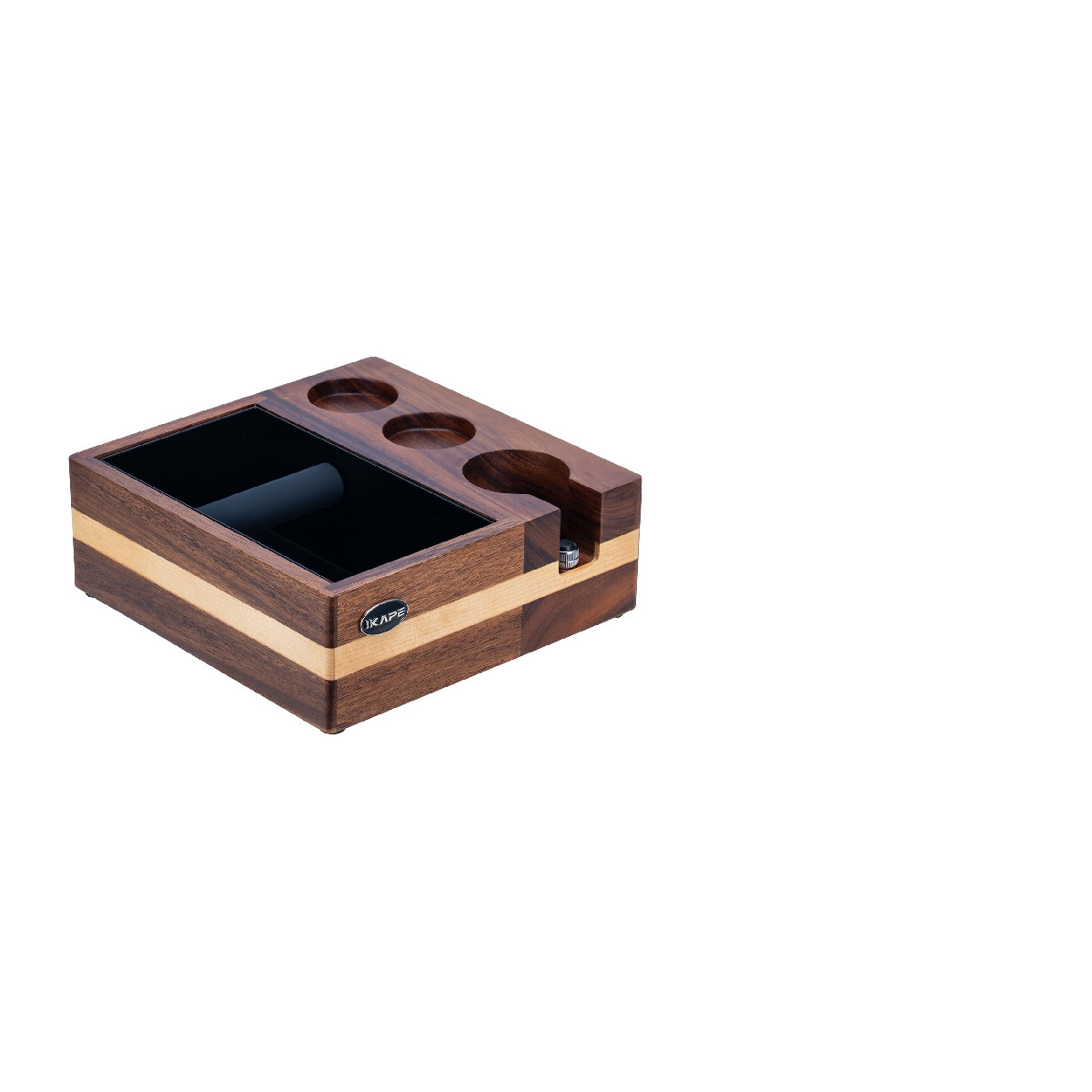 Ikape 4-In-1 Espresso Knock Station 51Mm 53Mm 54 Mm Natural Mahogany Accessory