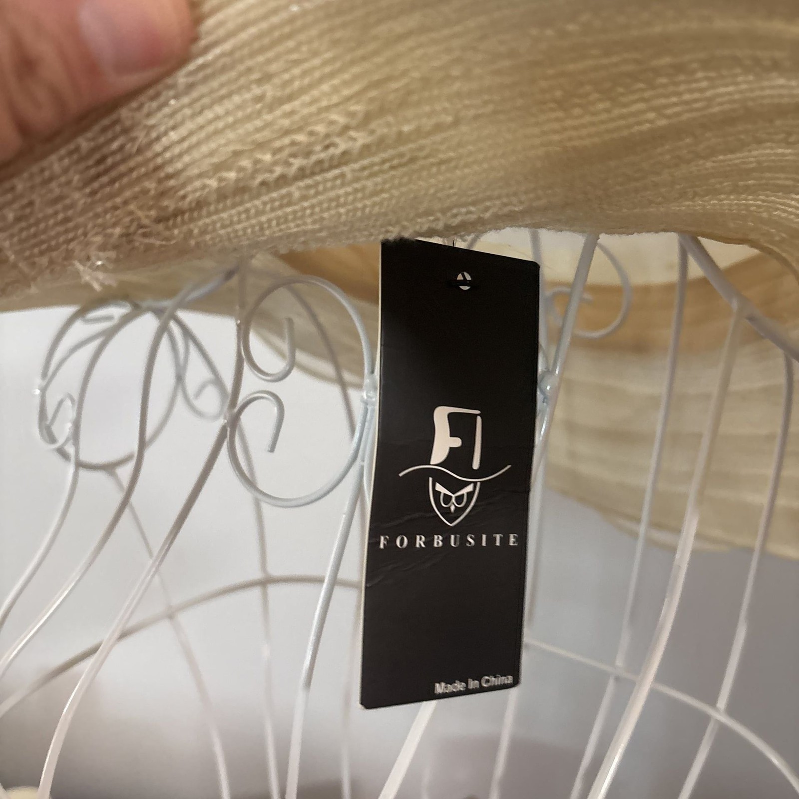 FORBUSITE Cream Off White Derby Style Church Lady Hat