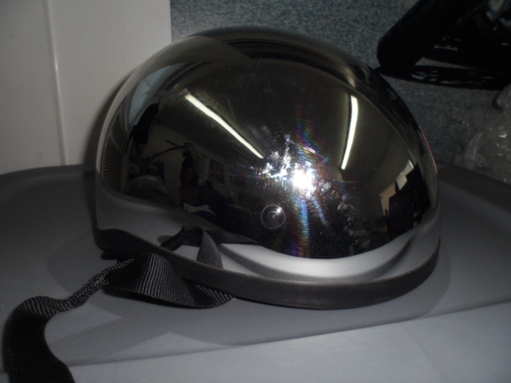 NOS Skid Lid Chrome Original Half Helmet 646621