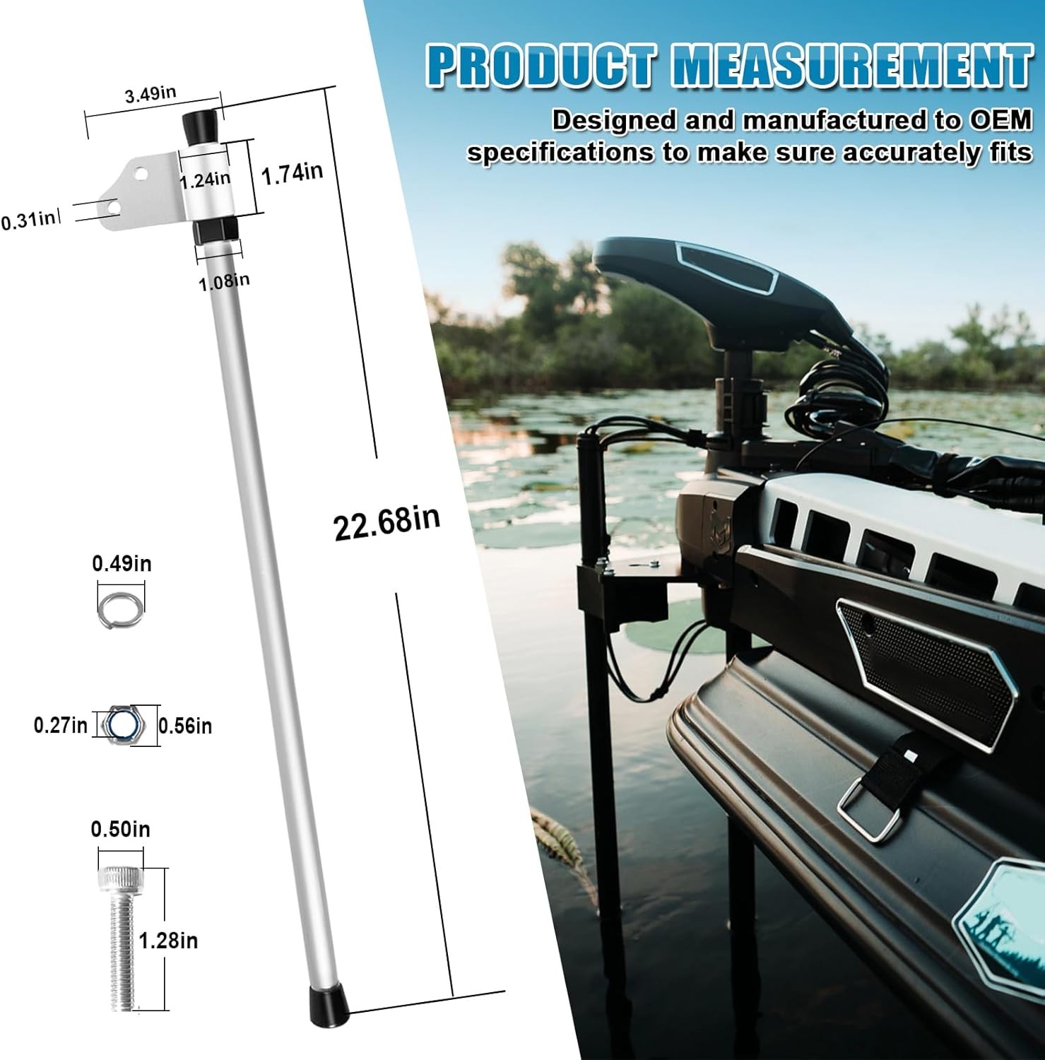 1862050 Stabilizer Kit for Ultrex, Fortrex & Riptide SF Bow Mount Trolling Moto