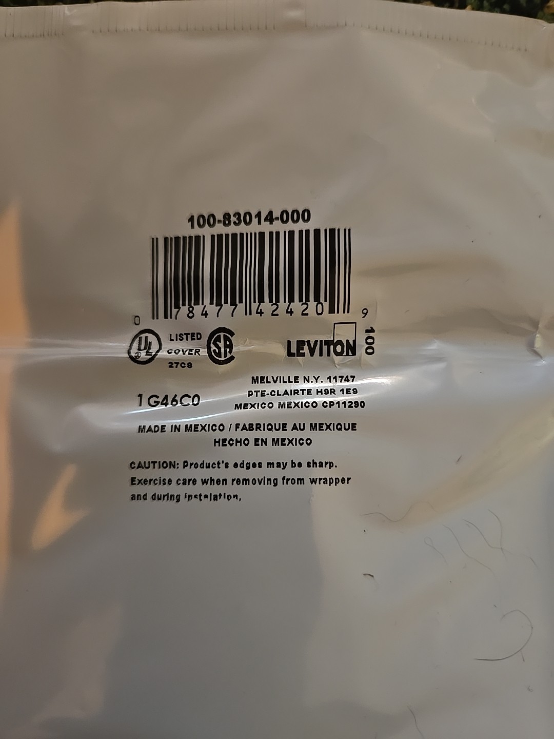 Leviton 83014 Aluminum Cover Plate