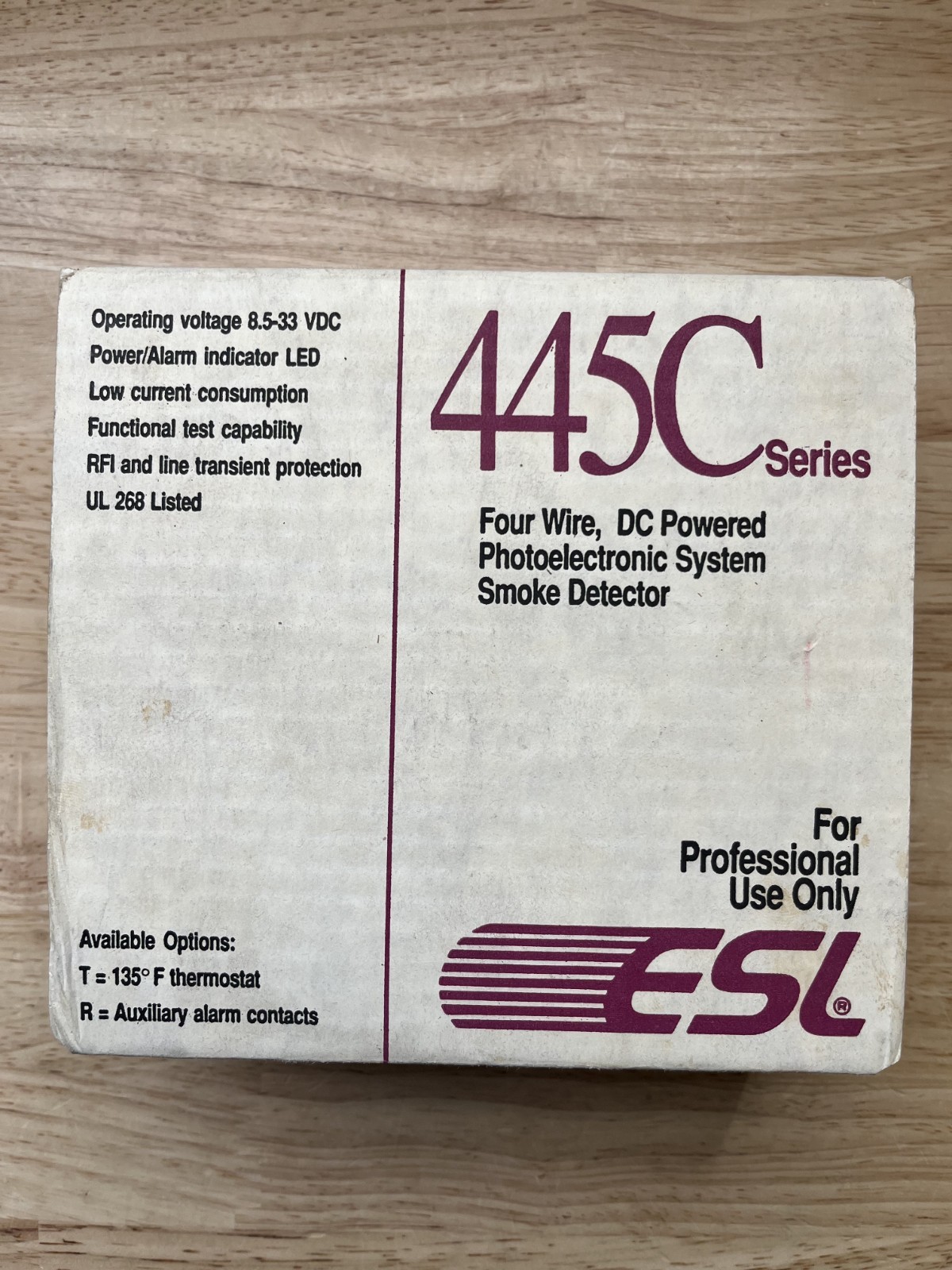 New In Box ESL 400 Series 445C Photoelectric Smoke Detector Four Wire Fire Alarm