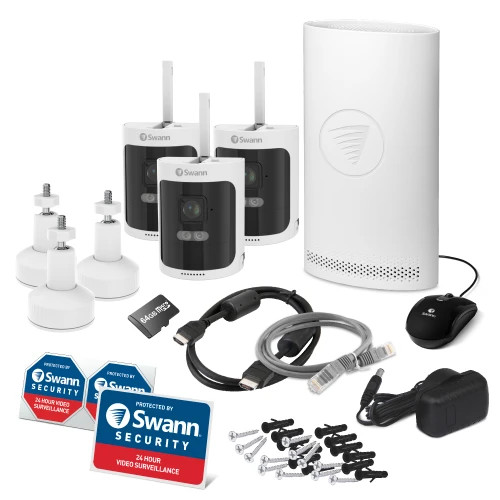 Swann 2K HD Wire-Free Wireless Security camera System Battery Powered Record 8CH