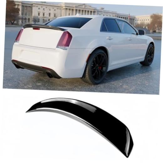 Rear Spoiler Compatible with 2011-2023 Chrysler 300 300C 300S, Gloss Black