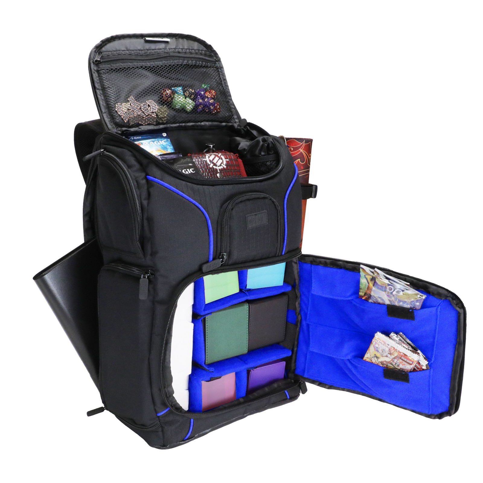 USA Gear Magic the Gathering Backpack with Customizable Interior (Blue)