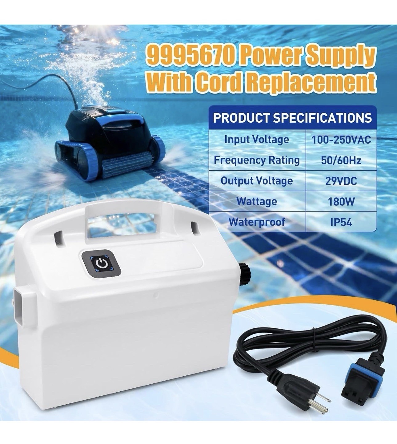 995670-US-ASSY Basic Power Supply Unit for Dolphin Pool Cleaner On/Off Models
