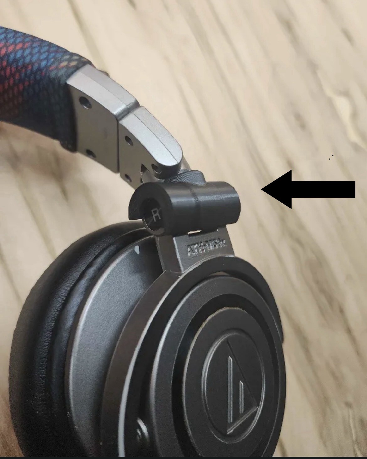 3D Printed ATH-M50 M50x Headphone Hinge Fix 2 Pack PETG Snap On Repair