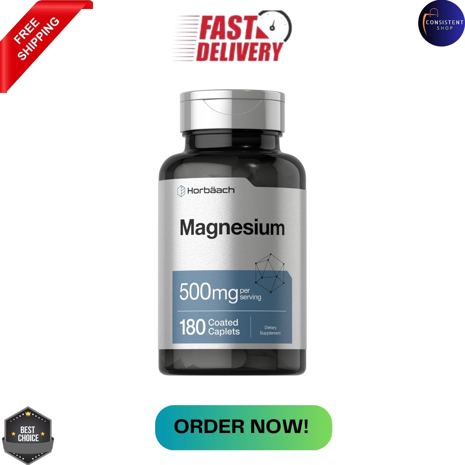 Cápsulas De Magnesio Antiestrés Naturalslim Citrato De Magnesio Puro Y Potasio