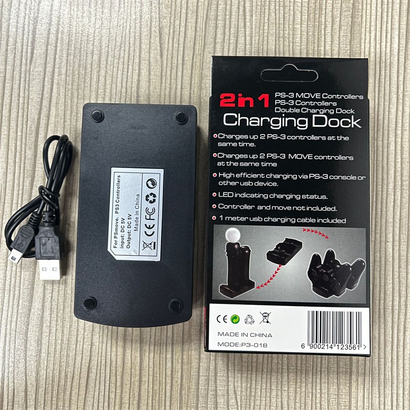 USB Fast Charger Stand Charger Station For Playstation PS3/MOVE Dual Controllers