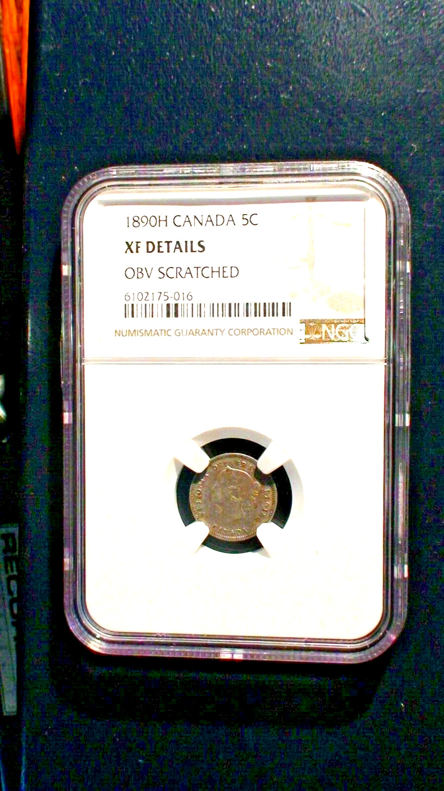 1890H Canada Five Cents NGC EXTRA FINE SILVER 5C Coin PRICED TO SELL NOW!