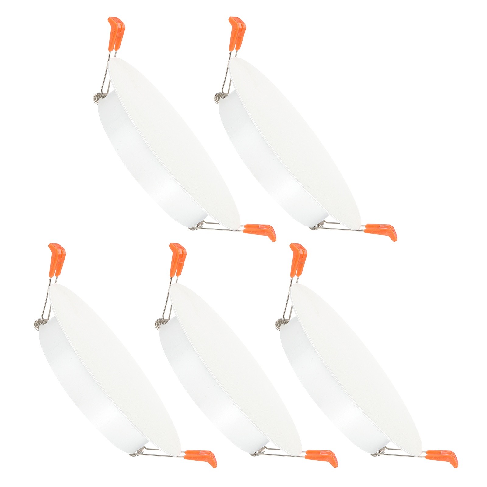 5Pcs 3.9" Metal Ceiling Cover Plate Suitable for 4.1-4.9" Round Hole, White