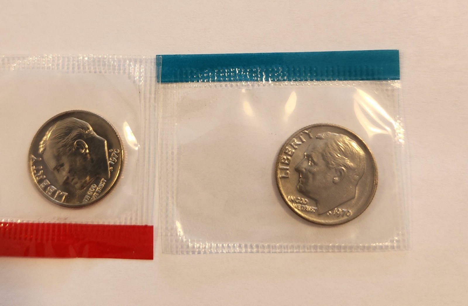 1970 P&D Roosevelt Dimes in Mint Cello