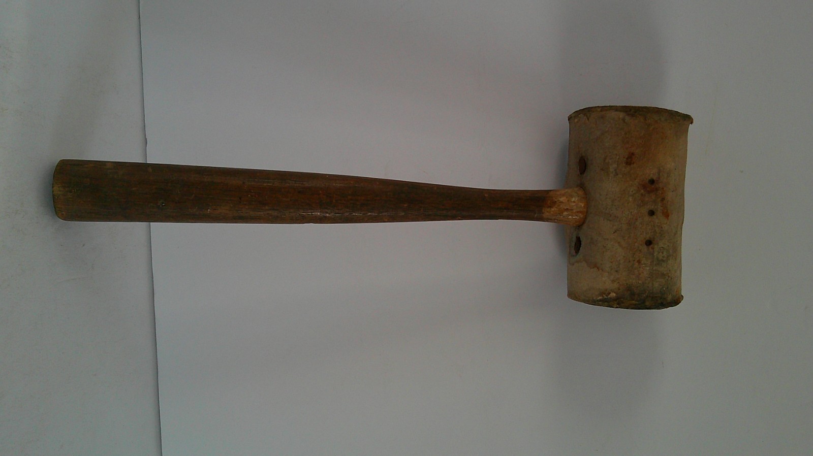 Vintage Non-Marring Rawhide Mallet Hardwood Handle