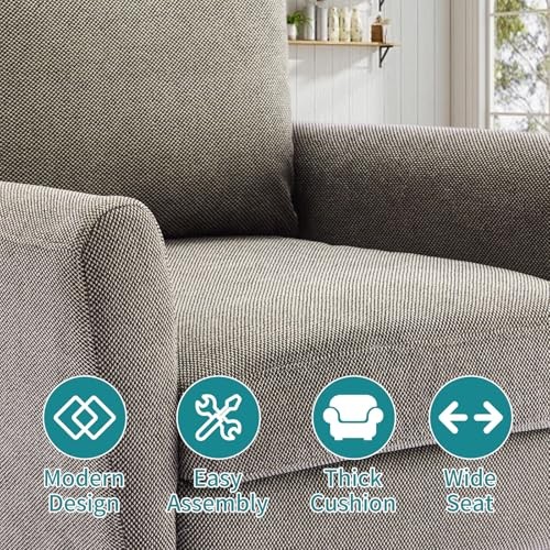 Comfy Accent Chair for Living Room Bedroom and Waiting Room, 1 Deep Gray