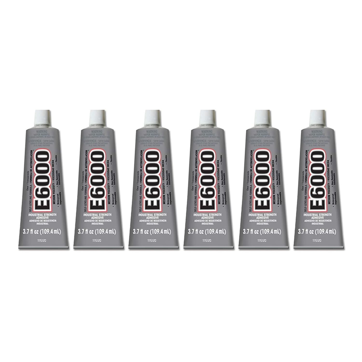 Multipurpose Adhesive 6 Pack Clear 3.7 Oz Industrial Strength Glue