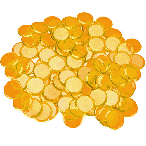 100 Pack Orange Bingo Chips Gbin-706