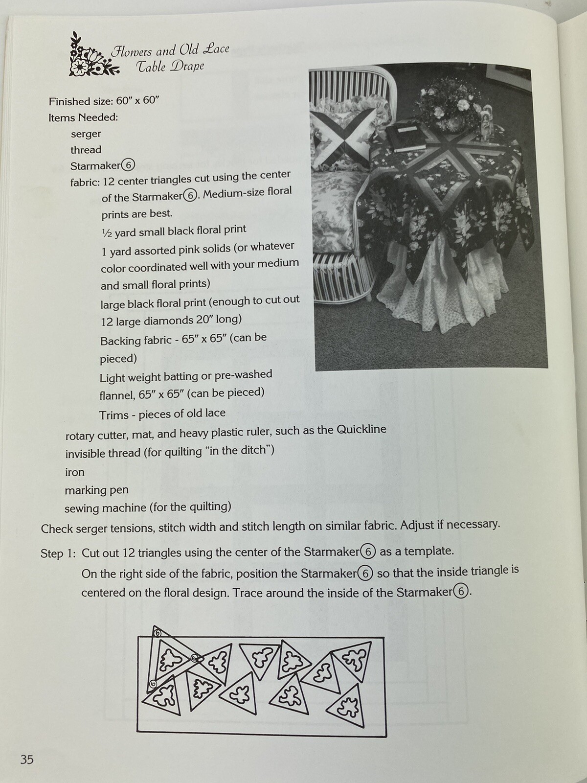 Serger Patchwork Projects Book Kaye Wood SIGNED 1988 Fast Patchwork Projects