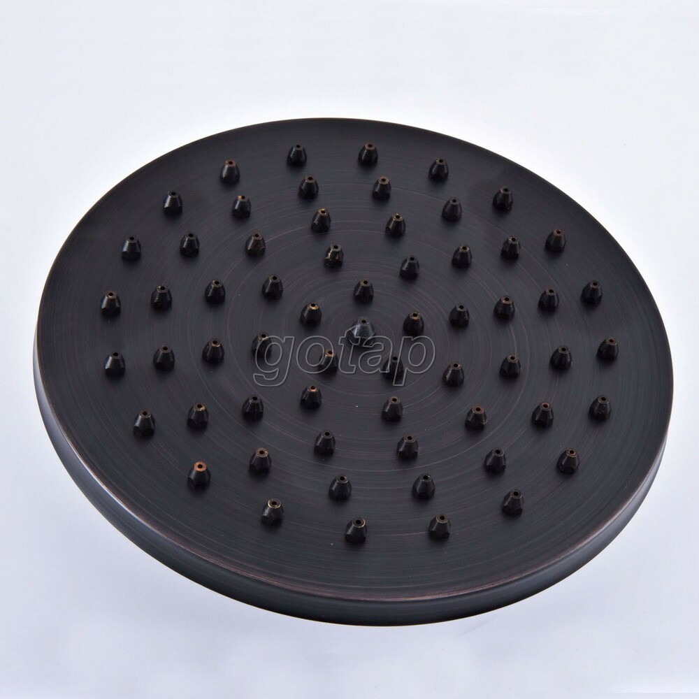 8 inch Black Oil Rubbed Bronze Round Bathroom Rainfall Shower Head Gsh247