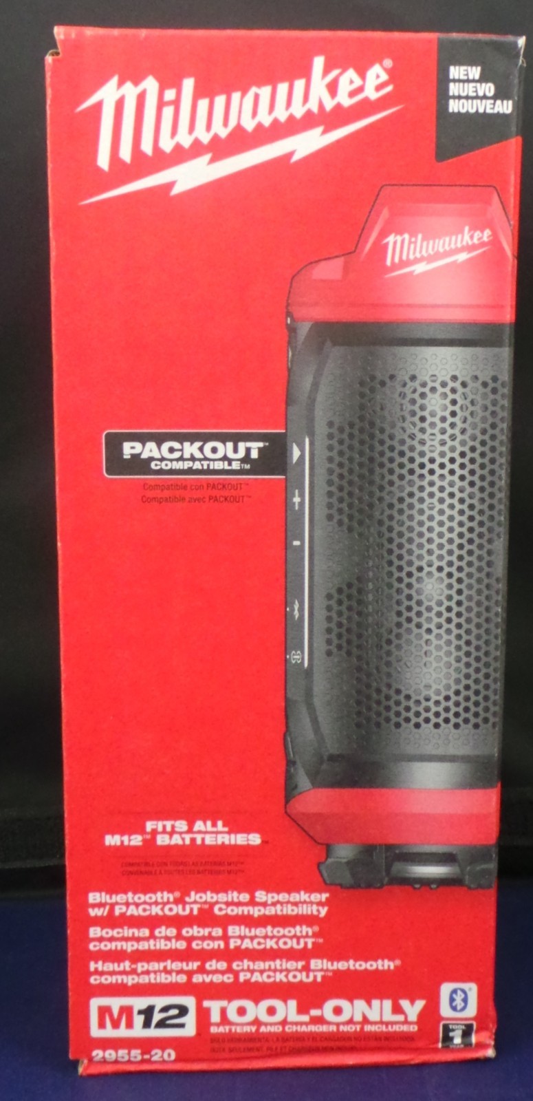 Milwaukee 2955-20 M12 12V PACKOUT Cordless Bluetooth Jobsite Speaker USB NEW