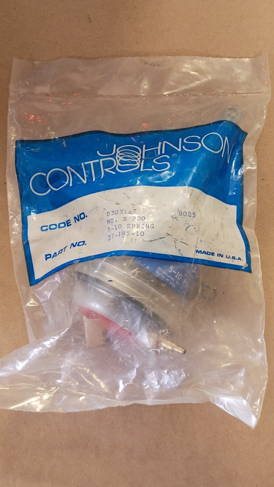 Johnson Controls D-3031-7 Damper Actuator No. 2 PDO 5-10 Spring