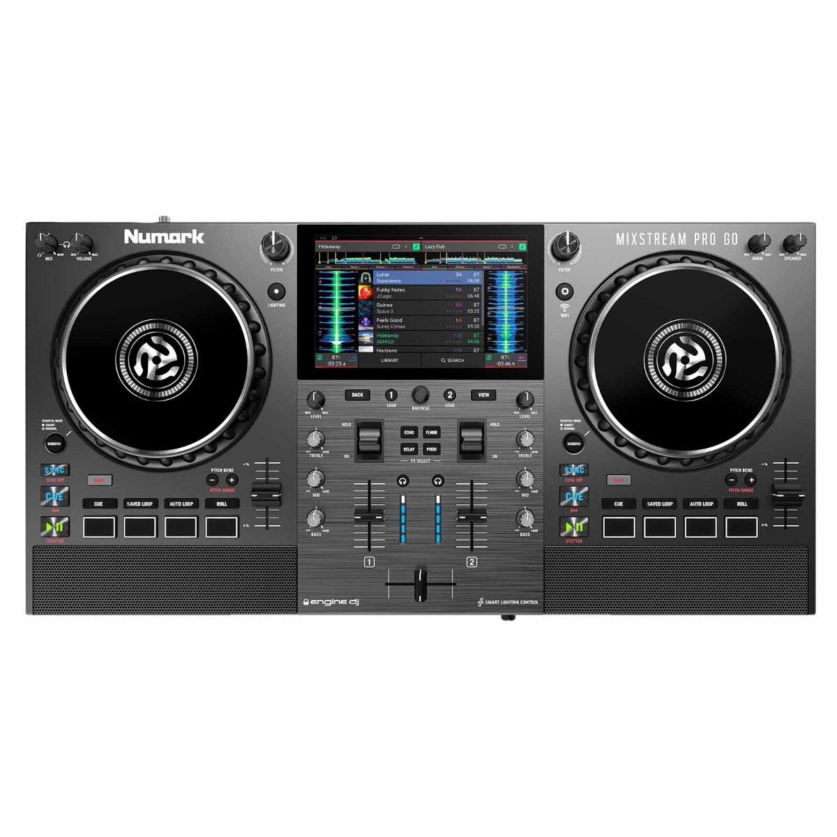 Numark MIXSTREAM PRO GO Battery Powered Streaming DJ Controller w Case