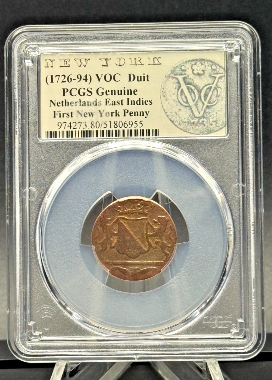 1790 VOC Duit ⚓ PCGS – “First NY Penny” – Colonial Copper – Bright Luster 🧭🔥