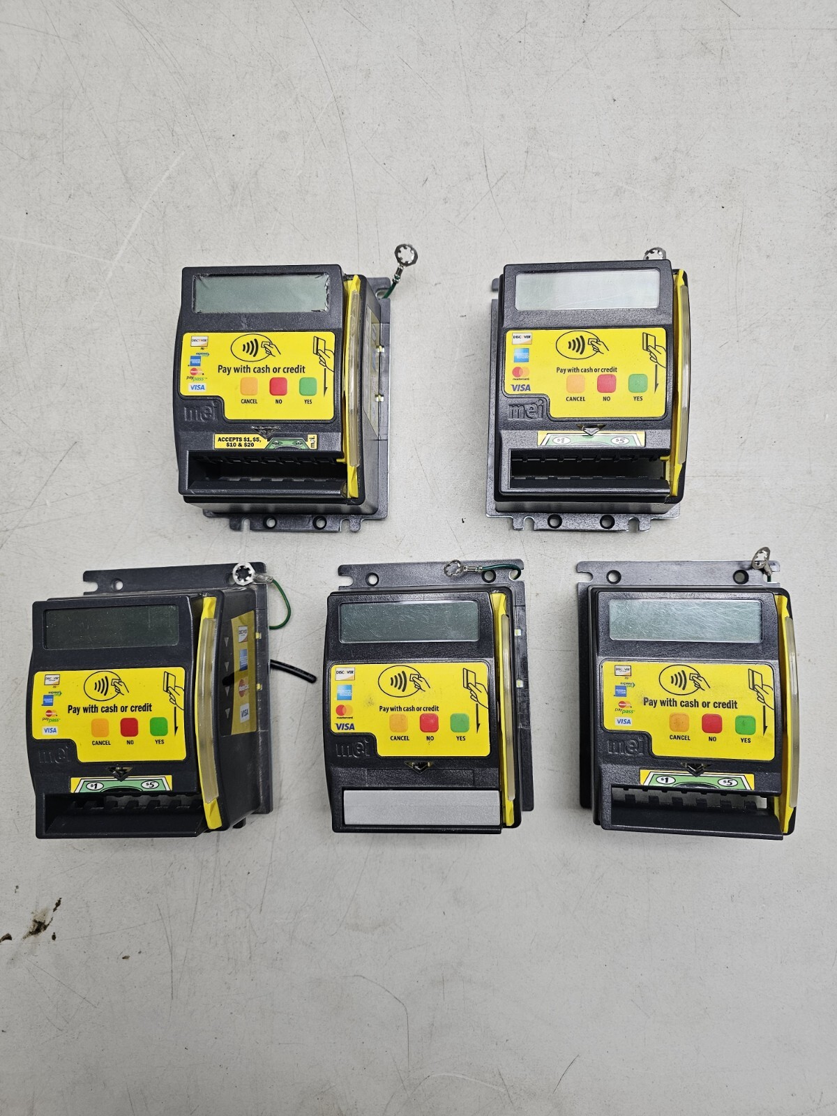 Lot OF 5 Mei 250067297 Easichoice 4in1 Plus Vending Machine Card Reader UNTESTED