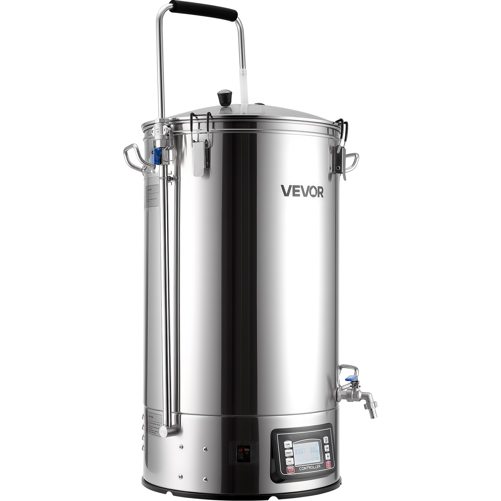 VEVOR Home Beer Brewing Machine Grain Brewing System w/ Circulating Pipe 16 Gal