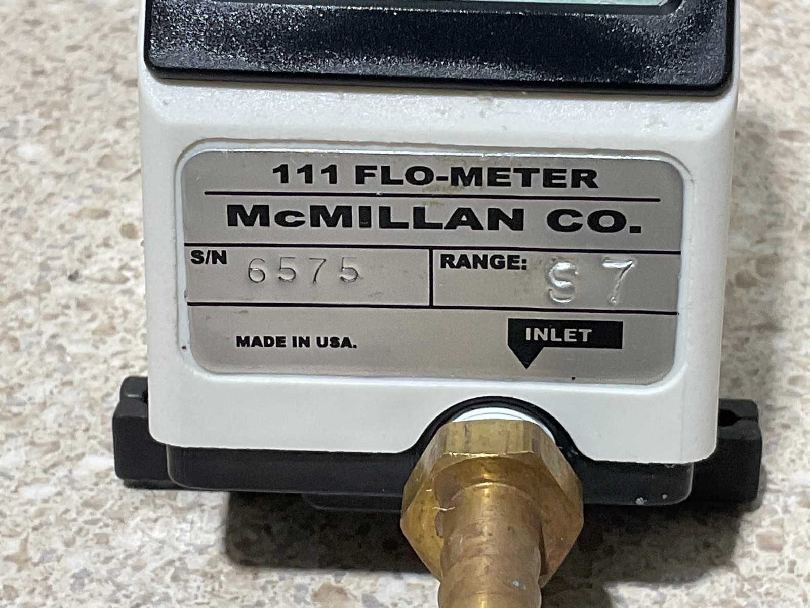 McMillan Co. 111 Flo Meter Range S7