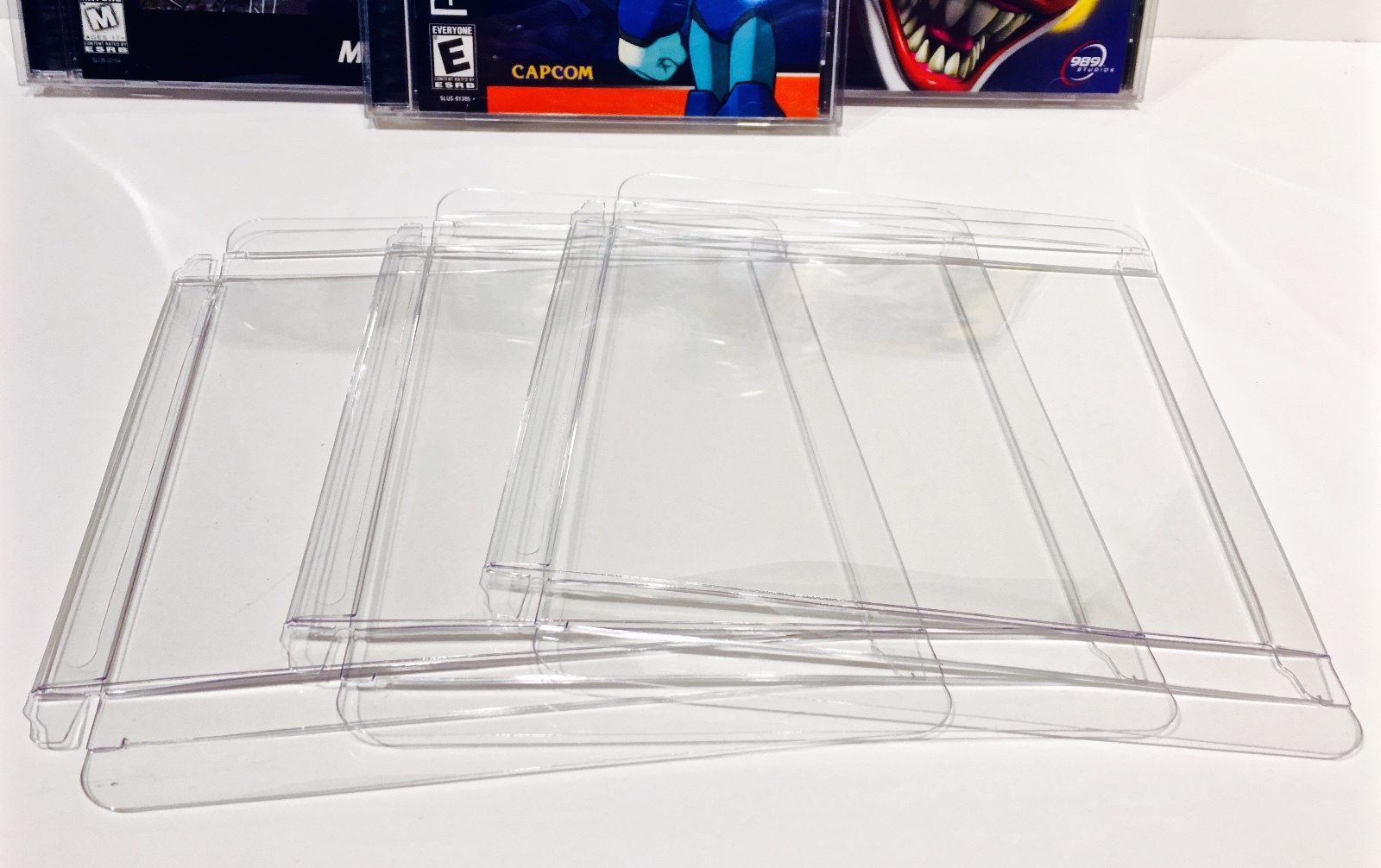 75 Box Protectors for PLAYSTATION 1 PS1 Video Games.  Clear Custom Display Cases