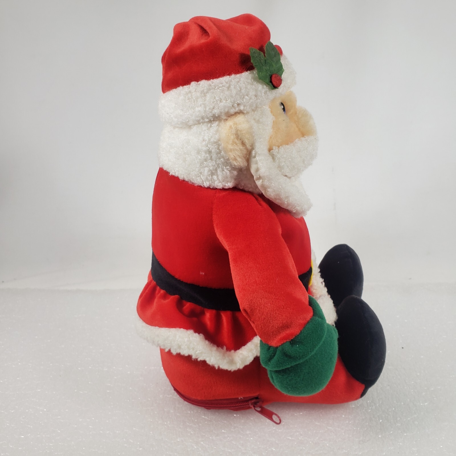 Christmas Santa Claus Singing Moving Plush (DOES NOT MOVE) Push Belly Decorative