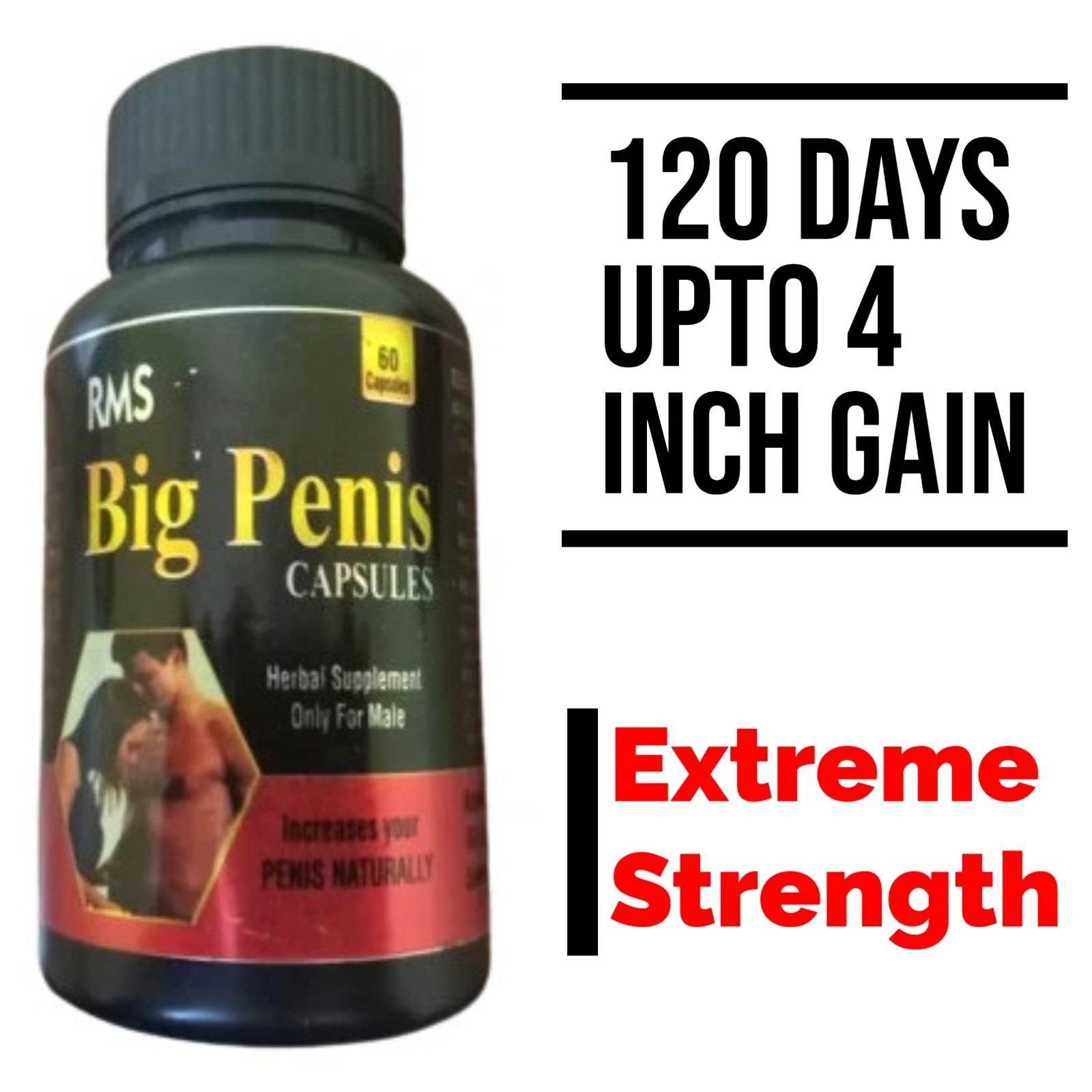 NEW XXXL GAIN 12+ INCHES PENIS-ENLARGER GROWTH 60 CAPSULES ! WORK FASTER