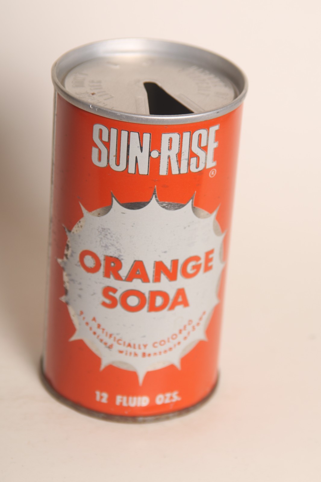 Sun-Rise Orange soda can - 12oz