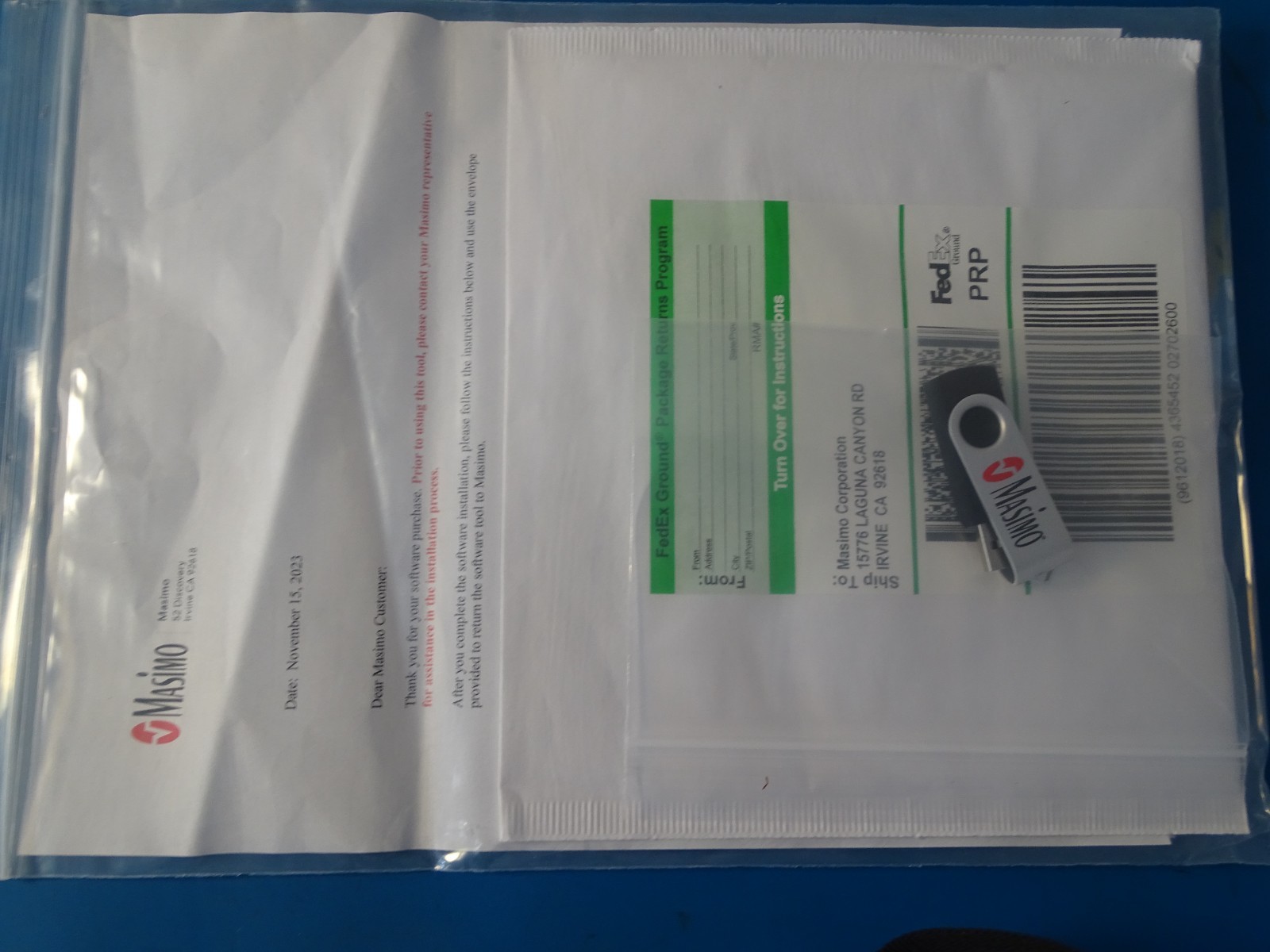 Masimo Root Software Upgrade Tool USB Drive REF 27442 LOT A25G632