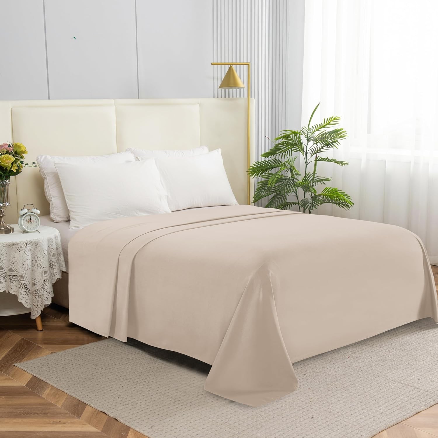 Premium Hotel Quality 1-Piece Flat Sheet Luxury & Softest 1500 Thread Count