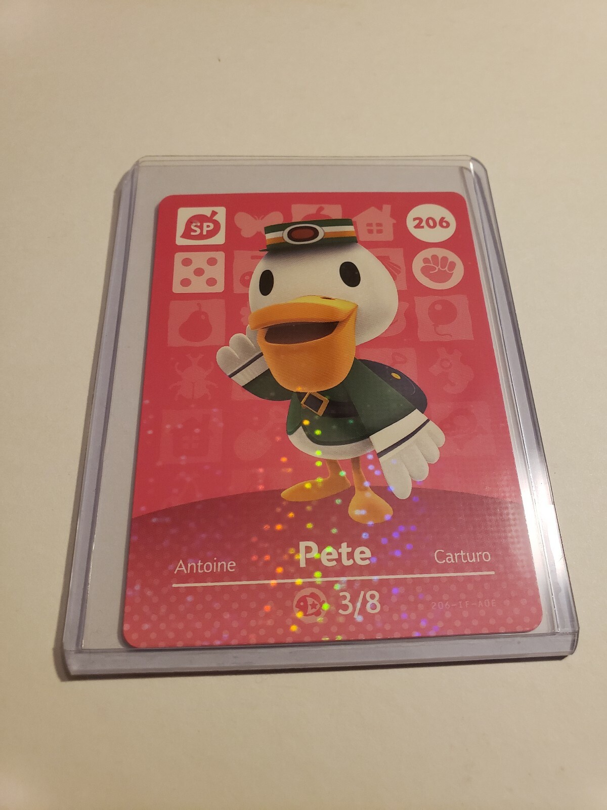 Pete # 206 Animal Crossing Amiibo Card Series 3 MINT NEVER SCANNED!
