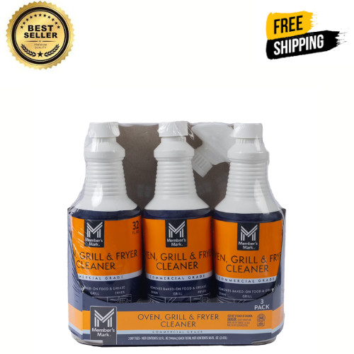 Member's Mark Commercial Oven, Grill and Fryer Cleaner, 32 Ounce (Pack of 3)