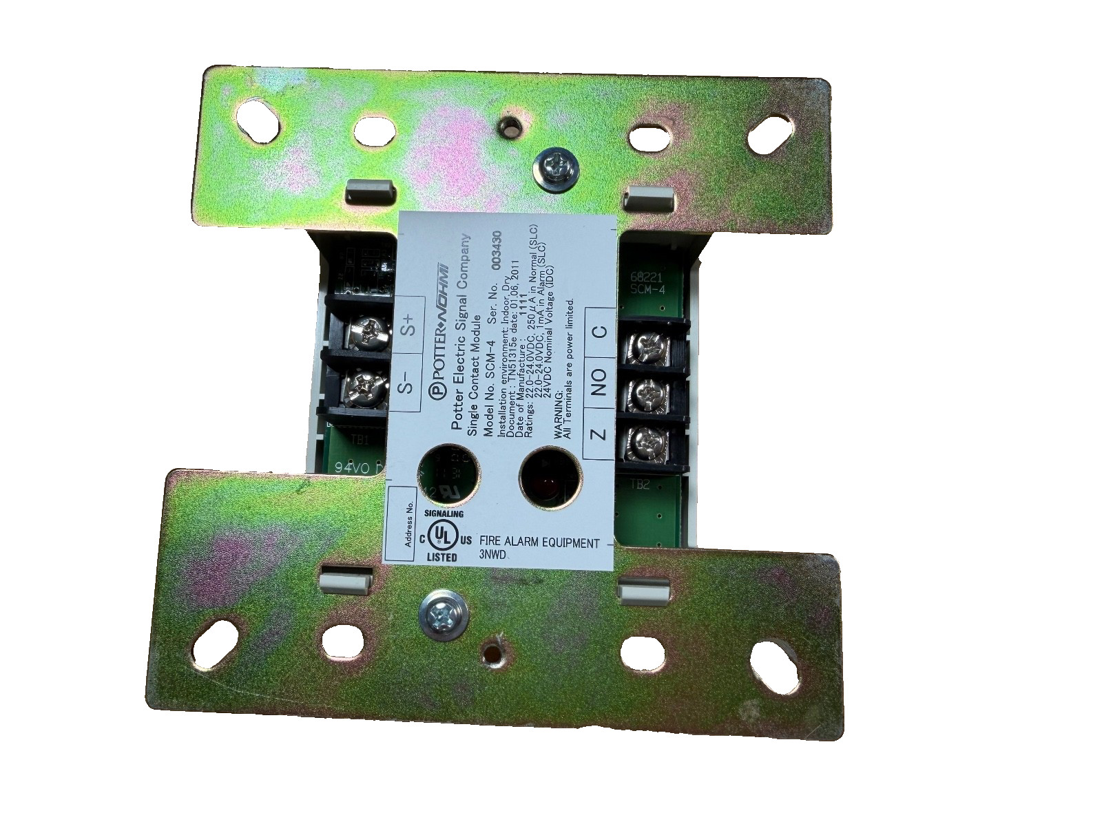 Potter Nohmi SCM-4 Fire Alarm Singe Contact Module