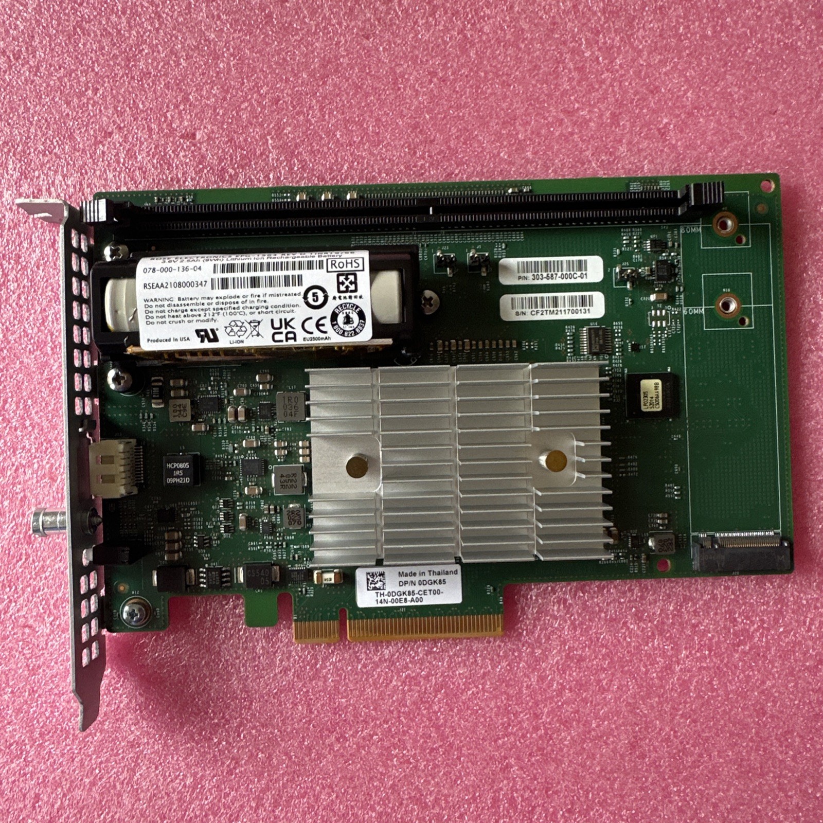 Dell DGK85 Calypso I/O Controller Card with Battery
