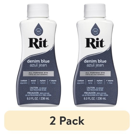 (2-pack) Rit All-Purpose Liquid Dye, Denim Blue, 8 fl oz
