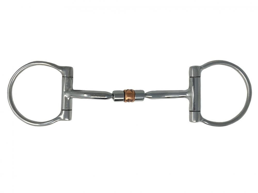 Showman Stainless Steel D-Ring Bit w/ Copper Roller Center
