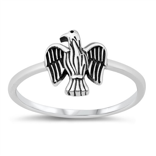 Eagle bird sterling silver toe rings