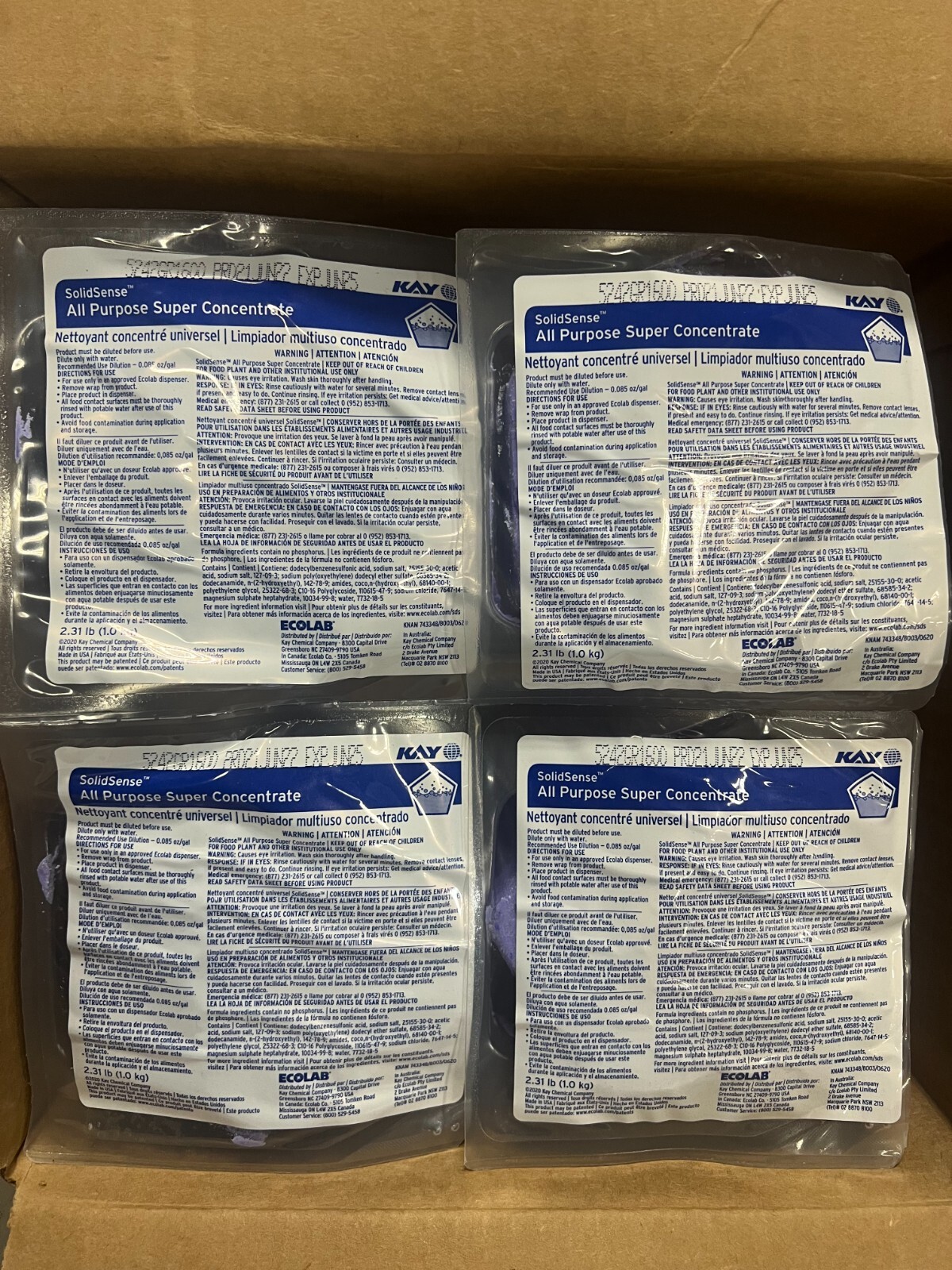 Kay SolidSense Cleaner All Purpose Super Concentrate Cleaner Purple, Case of 4