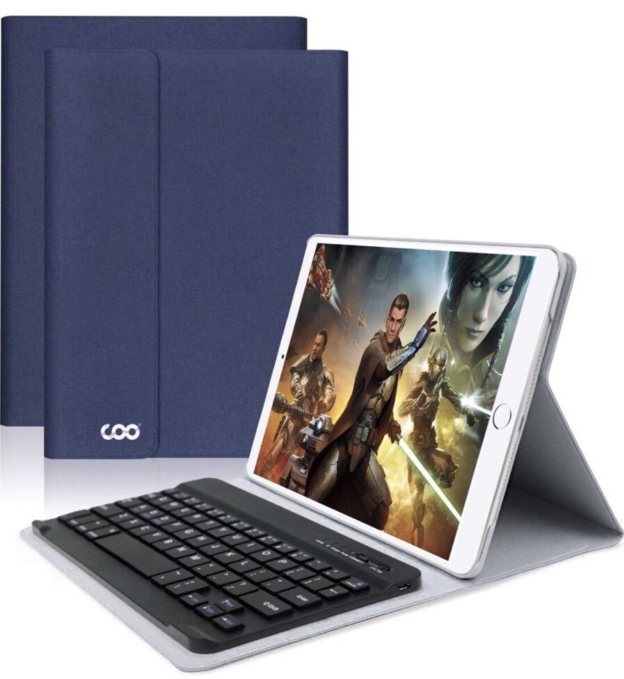 10.5 Pro iPad Keyboard Wireless Cover Folio Case Multiangle Stand Blue