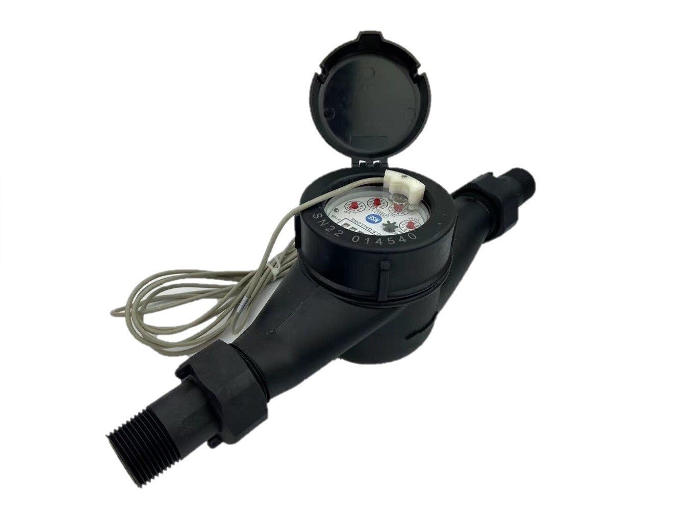 DAE MJP-100P 1" Lead Free Potable Plastic Water Meter, Pulse Output, Gallon