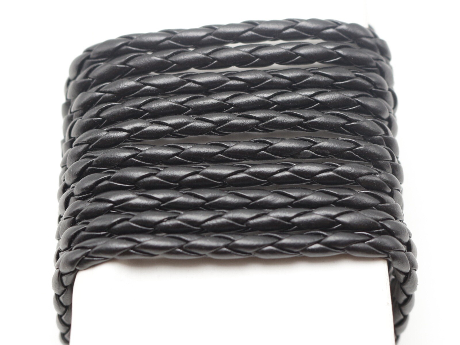32.8 Feets Black Braided Bolo PU Leatherette String Jewelry Making Cord 4mm