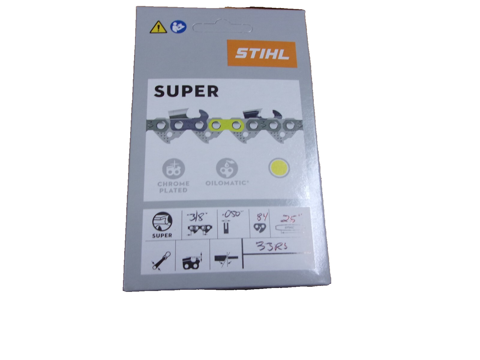 Stihl 25" 33RS Full Chisel Chain OEM 3/8" .050" 84 DL 33-RS  #GM-8P1