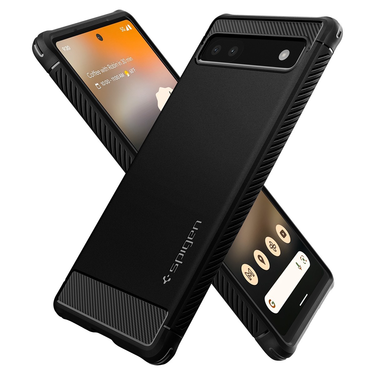 For Google Pixel 6a Case | Spigen [Rugged Armor] Shockproof Slim Cover